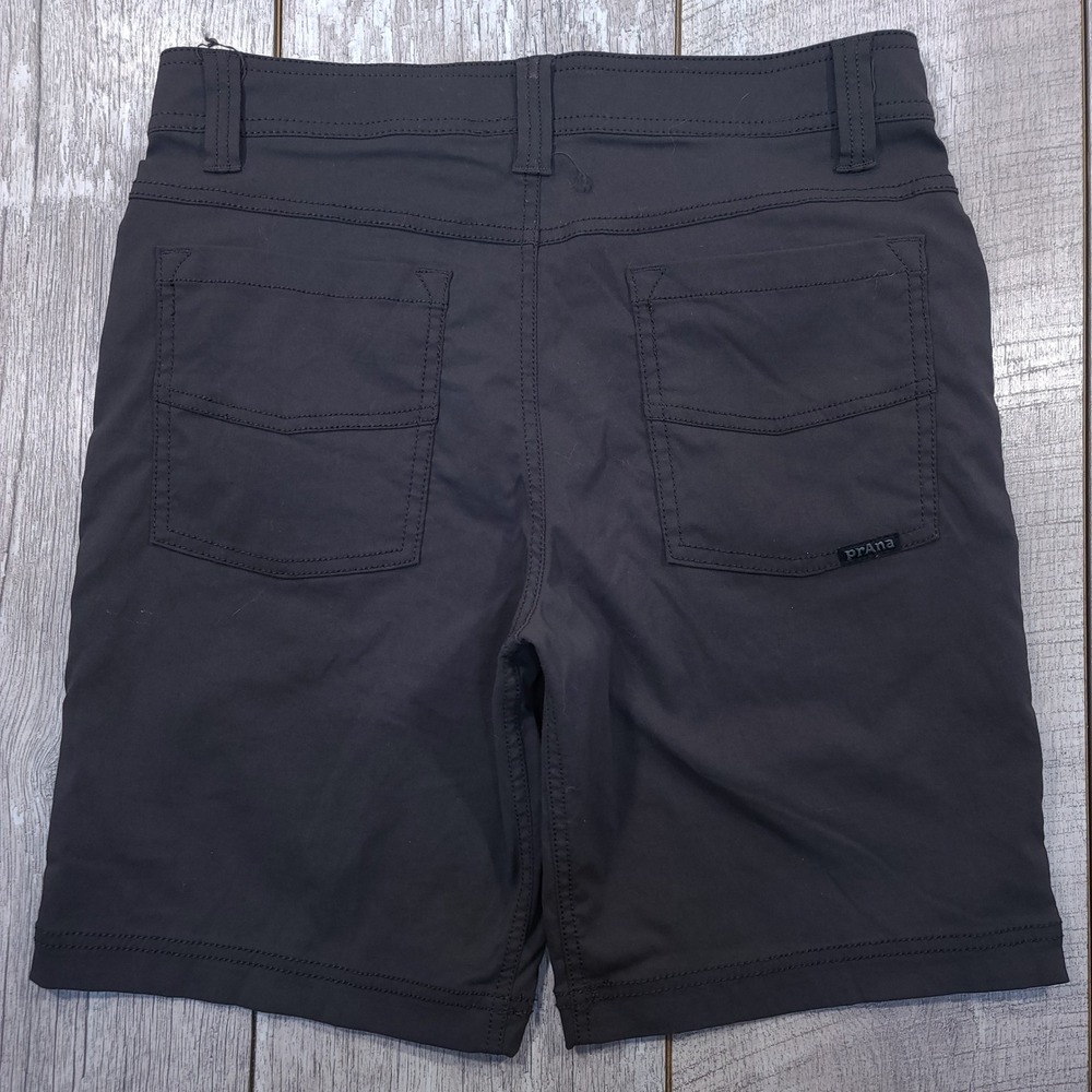 Prana Brion Shorts Men 30 Charcoal Grey Stretch Hiking Outdoor 9 Inch Inseam - Picture 2 of 6